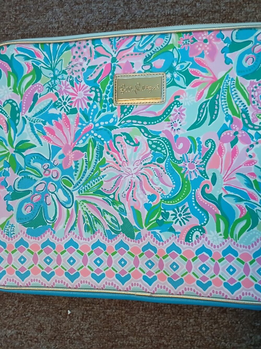 Lilly Pulitzer Golden Hour 15" Laptop Sleeve Colorful Case